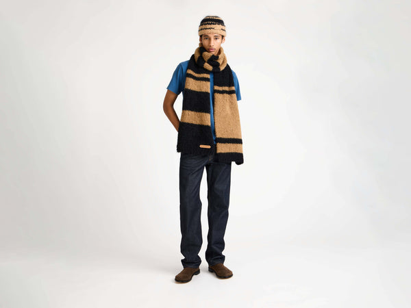 j.w.anderson Striped scarf in black