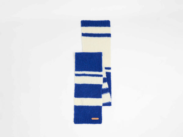 J.w.anderson Striped Scarf In Royal Blue & White