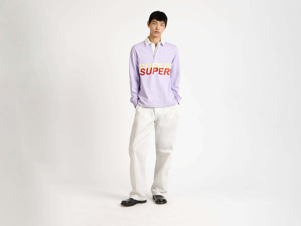 j.w.anderson 'super super' rugby polo top in purple