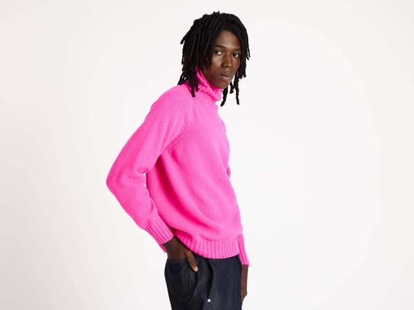 J.w.anderson Turtleneck Jumper In Neon Pink