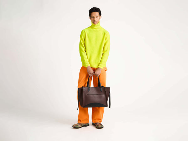 J.w.anderson Turtleneck Jumper In Neon Yellow