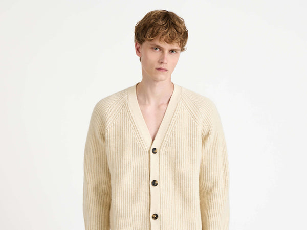J.w.anderson V Neck Cardigan In Ivory