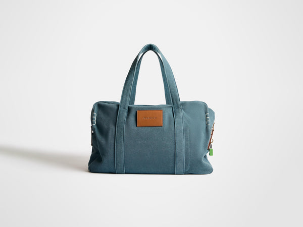 J.w.anderson Weekender Canvas Tote Bag In Mid Blue