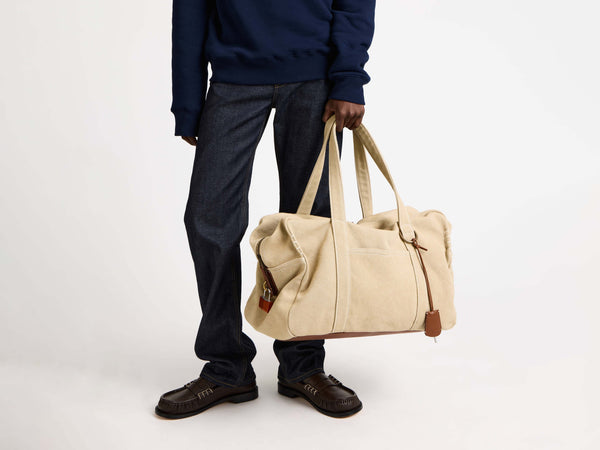 j.w.anderson Weekender canvas tote bag in stone