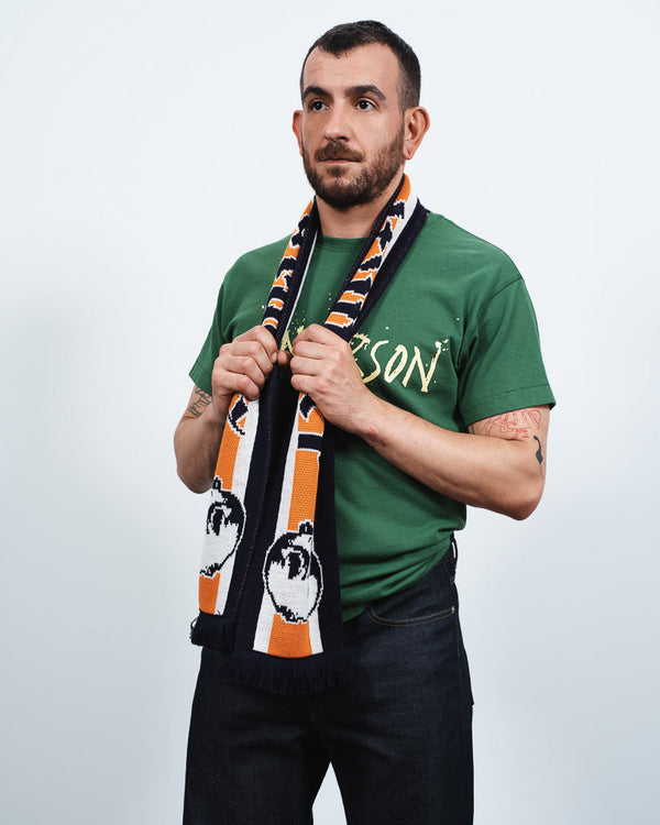 j.w.anderson Winner football knitted scarf