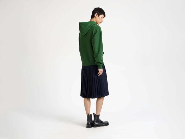 J.w.anderson Zip Front Print Hoodie In Green