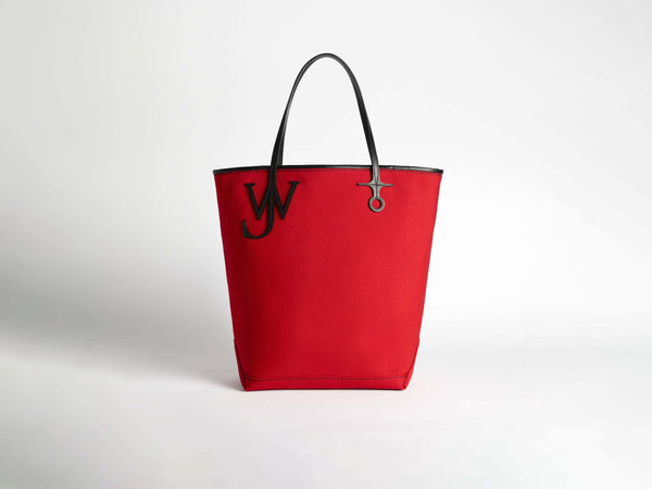 J.w.anderson Large Anchor Canvas & Leather Tote In Red