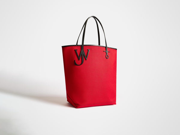 j.w.anderson Large anchor canvas & leather tote in red