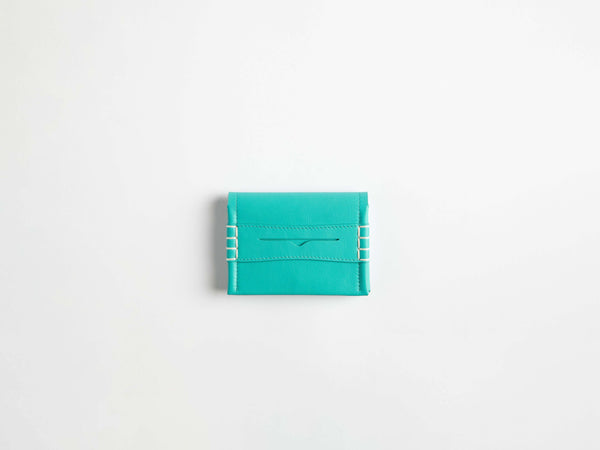 j.w.anderson Leather loafer card holder in turquoise