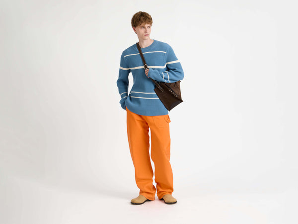 J.w.anderson Messenger Loafer Bag In Chocolate Brown Suede