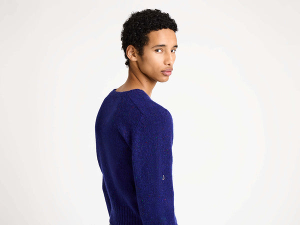 J.w.anderson Sleeve Embroidered Crew Neck Jumper In Violet