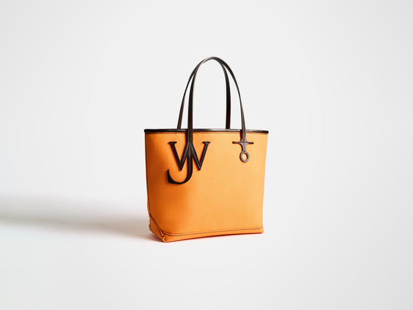 J.w.anderson Small Anchor Canvas & Leather Tote In Orange