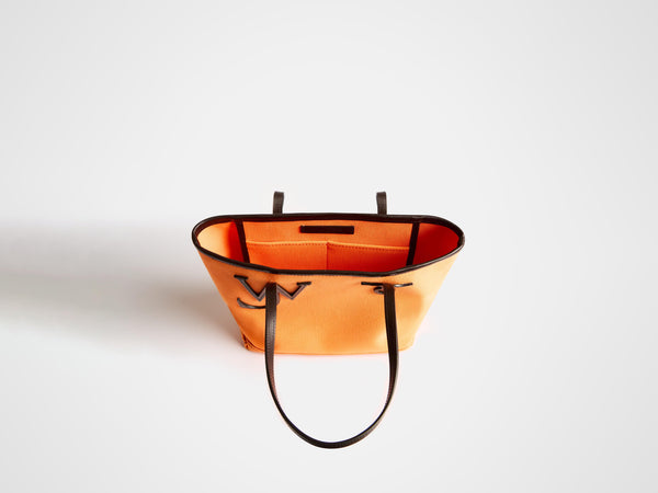 J.w.anderson Small Anchor Canvas & Leather Tote In Orange