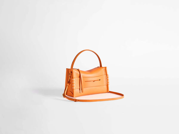 J.w.anderson Small Loafer Bag In Bright Orange Leather