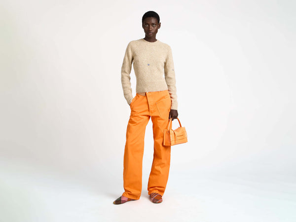 J.w.anderson Small Loafer Bag In Bright Orange Leather