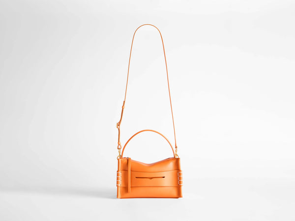 J.w.anderson Small Loafer Bag In Bright Orange Leather
