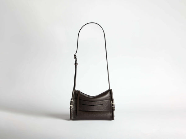 J.w.anderson Small Messenger Loafer Bag In Chocolate Brown Leather