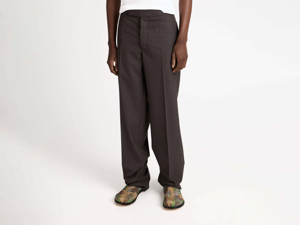 J.w.anderson Tailored Tuxedo Trousers In Chocolate Brown