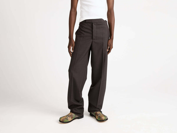 j.w.anderson Tailored tuxedo trousers in chocolate brown