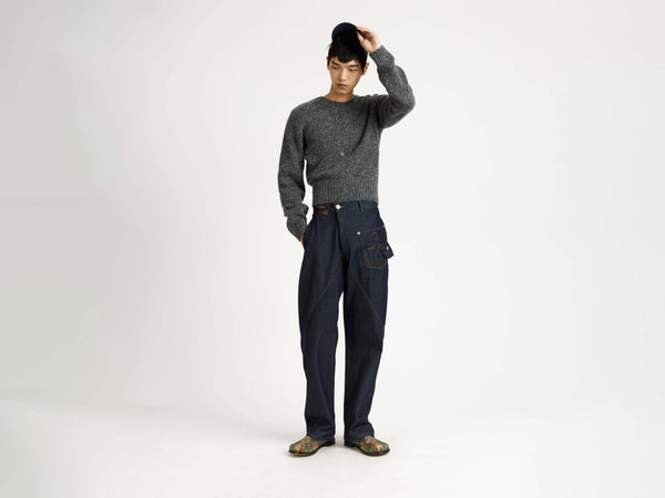J.w.anderson Twisted Workwear Denim Jeans In Indigo