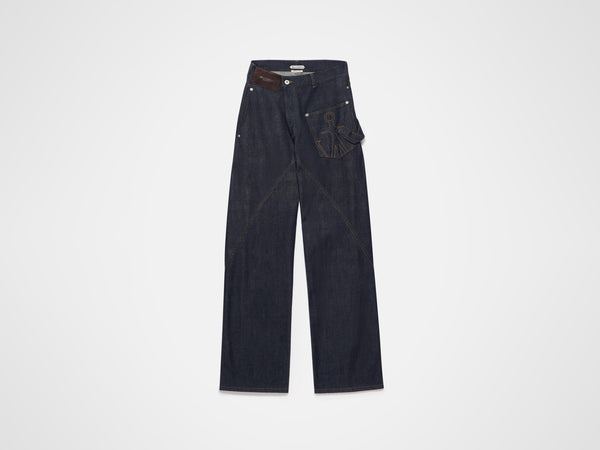 J.w.anderson Twisted Workwear Denim Jeans In Indigo