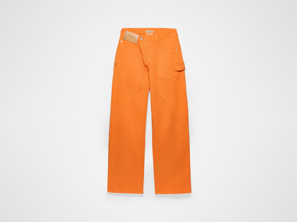 J.w.anderson Twisted Workwear Jeans In Bright Orange