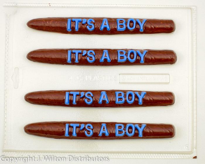 J.Wilton Candy Island Chocolate Mold #125 It's a Boy Cigar