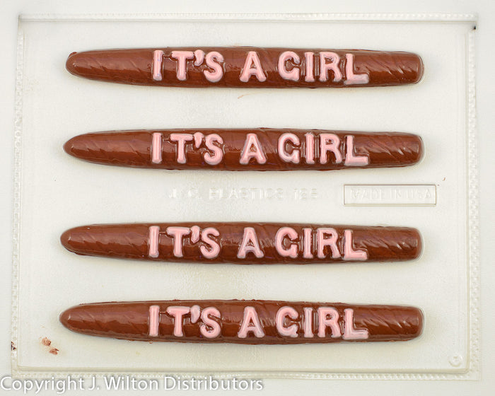 J.Wilton Candy Island Chocolate Mold #126 It's a Girl Cigar