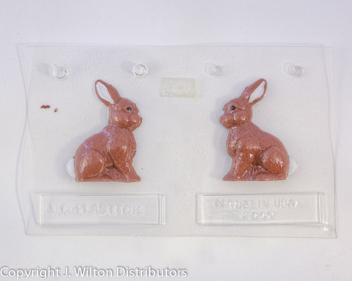 J.Wilton Candy Island Chocolate Mold #2005 Rabbit Sitting