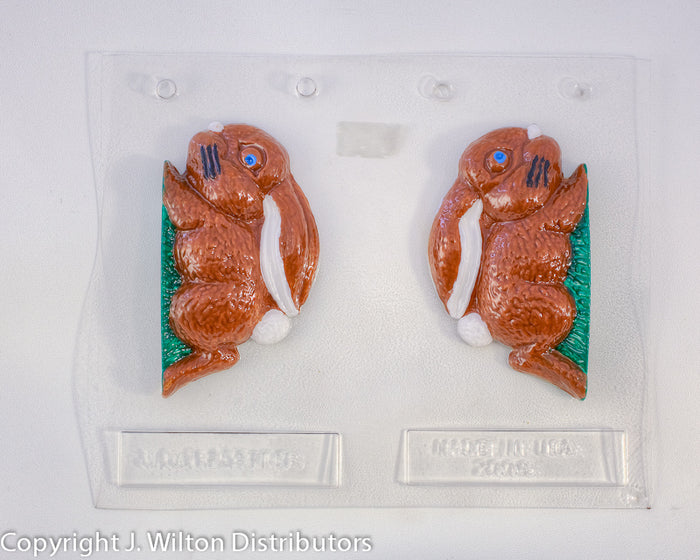 J.Wilton Candy Island Chocolate Mold #2006 Rabbit Running