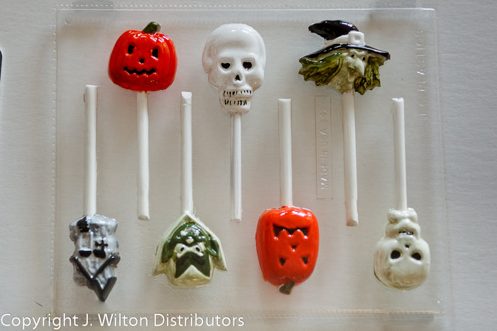 J.Wilton Candy Island Chocolate Mold #342 Halloween Sucker