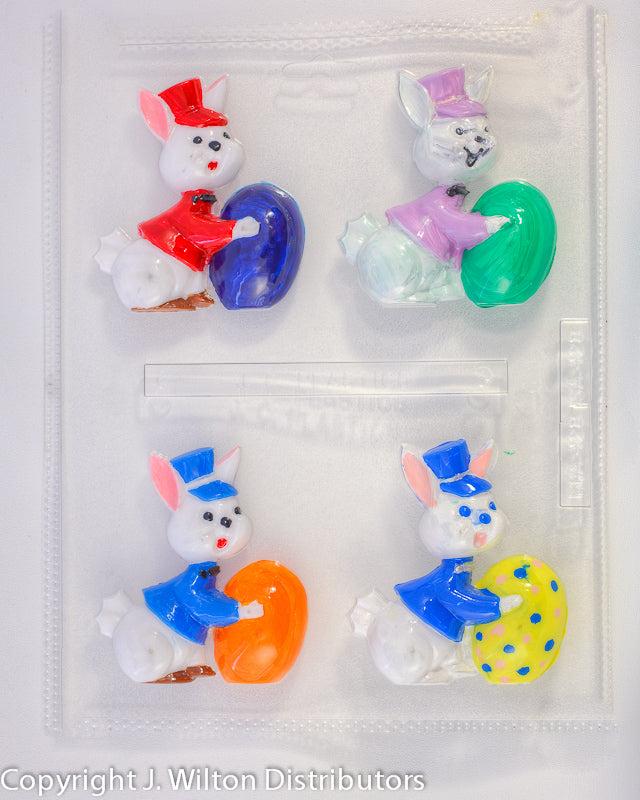 J.Wilton Candy Island Chocolate Mold #428 Rabbit with Cap