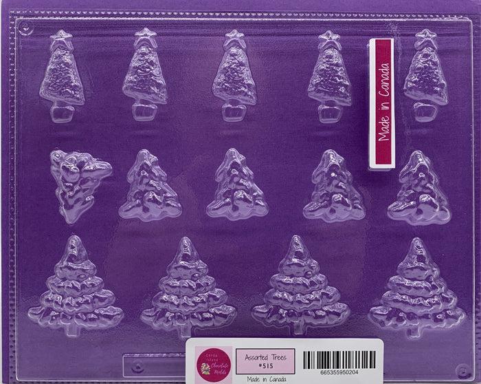 J.Wilton Candy Island Chocolate Mold #515 Assorted Trees