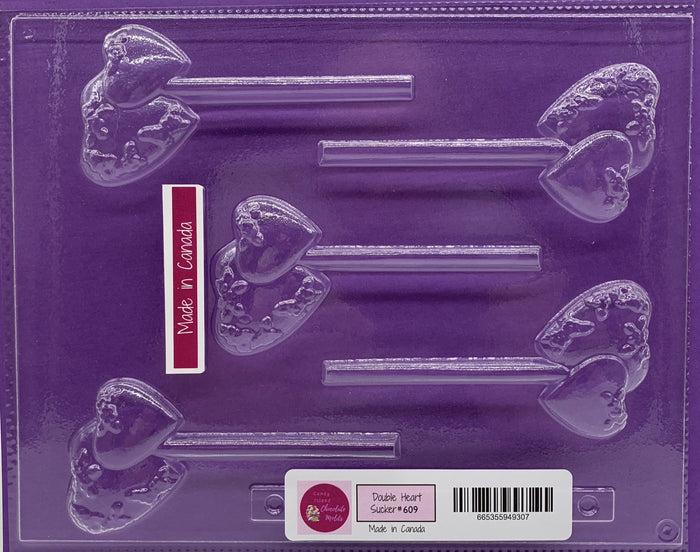 J.Wilton Candy Island Chocolate Mold #609 Double Heart