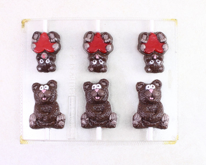J.Wilton Candy Island Chocolate Mold #624 Bear Sucker