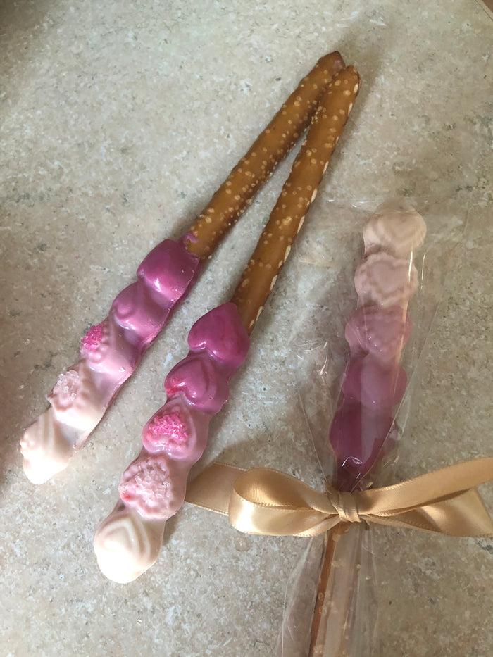 J.Wilton Candy Island Chocolate Mold #630 Hearts on a Pretzel