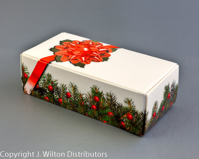 J.Wilton CHOCOLATE BOX BOW & BERRIES 1PT 1/2LB 25 CHRISTMAS