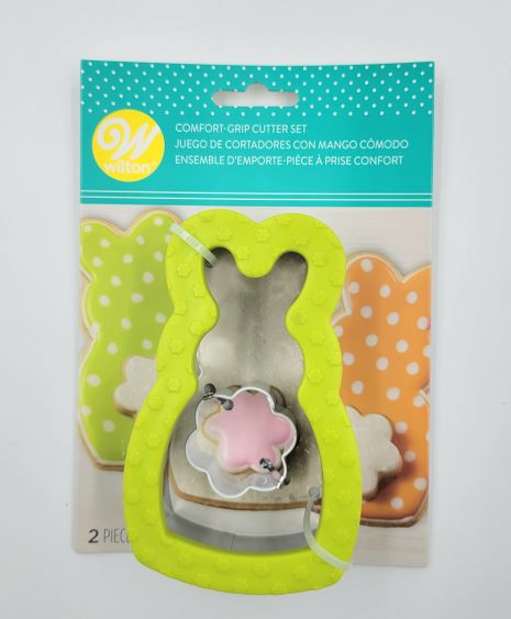 J.Wilton COMFORT GRIP COOKIE CUTTER 2PC. BUNNY W/ FLOWER