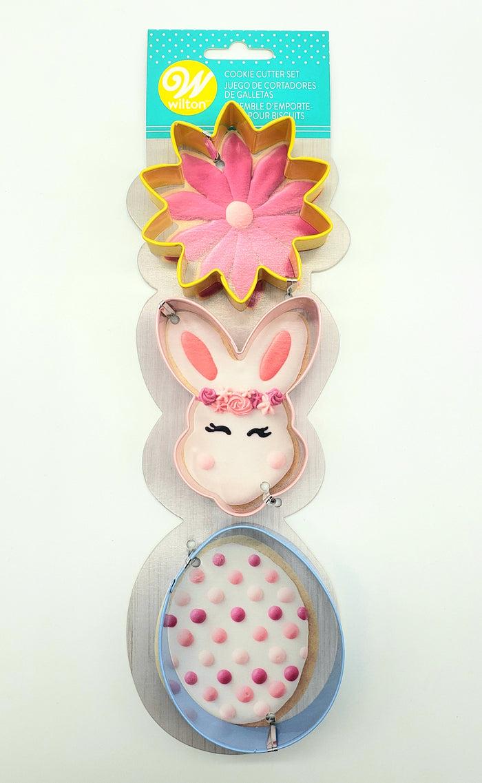 J.Wilton COOKIE CUTTER SET EASTER FLOWER/BUNNY/EGG 3PC