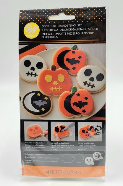J.Wilton COOKIE STENCIL HALLOWEEN CIRCLE PUMPKIN 4PC