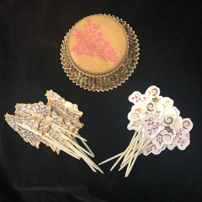 J.Wilton Baking Cups Elegant Christmas 75 PC