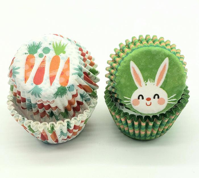 J.Wilton BAKING CUPS MINI CARROT/BUNNY 100PC