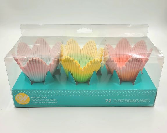 J.Wilton BAKING PETAL CUPS ASST OMBRE 72PC