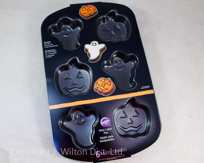 J.Wilton CAKE PAN HALLOWEEN GHOST & PUMPKIN 6 CAVITY