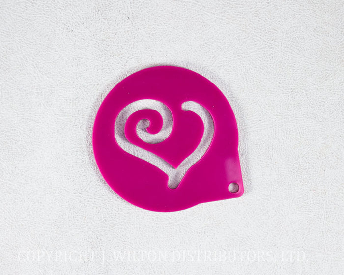 J.Wilton CAKE STENCIL HEART SHAPE 1pc