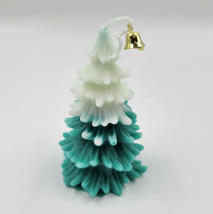 J.Wilton CANDLE 3D CHRISTMAS TREE 4" WHITE/GREEN