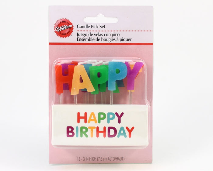 J.Wilton CANDLE PICKS "HAPPY BIRTHDAY"