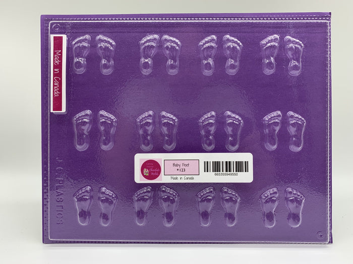 J.Wilton Candy Island Chocolate Mold #123 Baby Feet