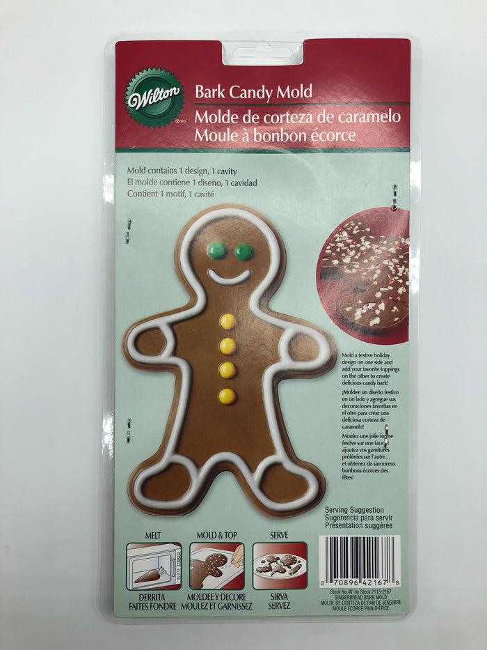 J.Wilton CANDY MOLD JUMBO BARK GINGERBREAD BOY