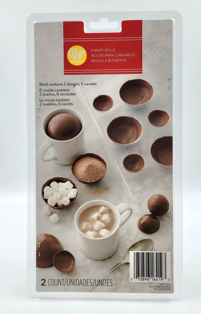 J.Wilton CANDY MOLD XMAS HOT COCOA BOMB 6CAVITY